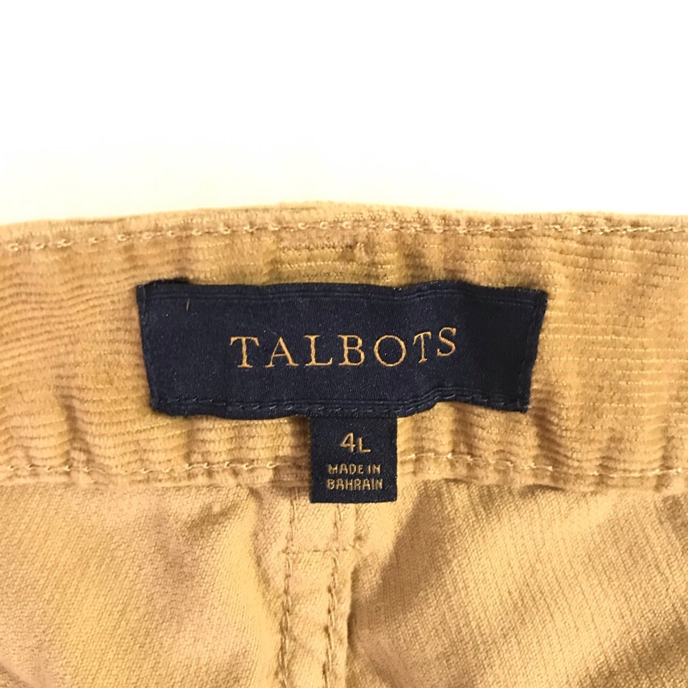 Talbots Curvy Beige Corduroys ⢠Womens Size 4 Long - Picture 5 of 7
